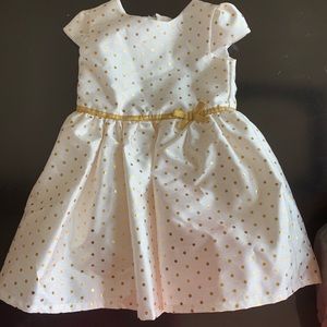 Carters formal white and gold dress- 18 month